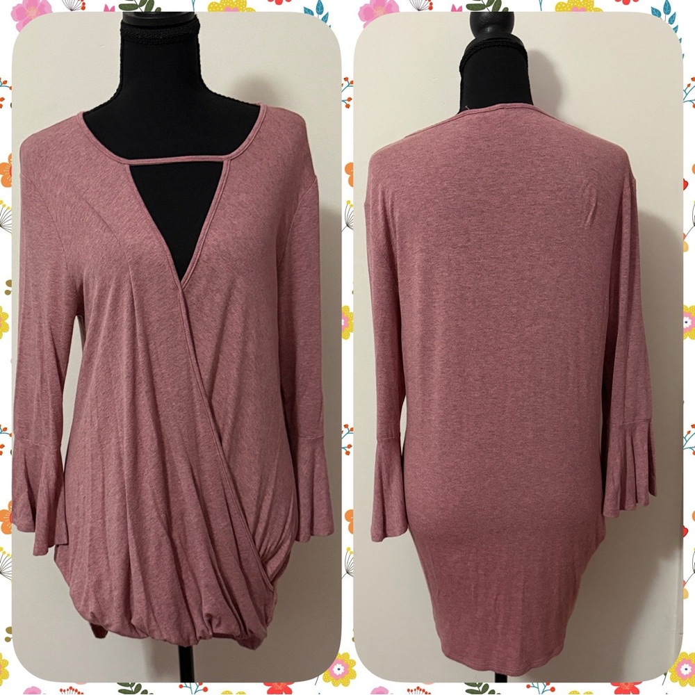 First Love Mauve Wrap Blouse